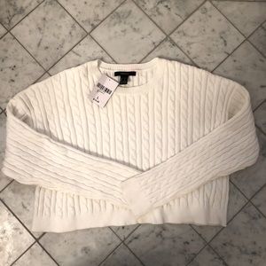 Forever 21 Cable Knit Cropped Sweater